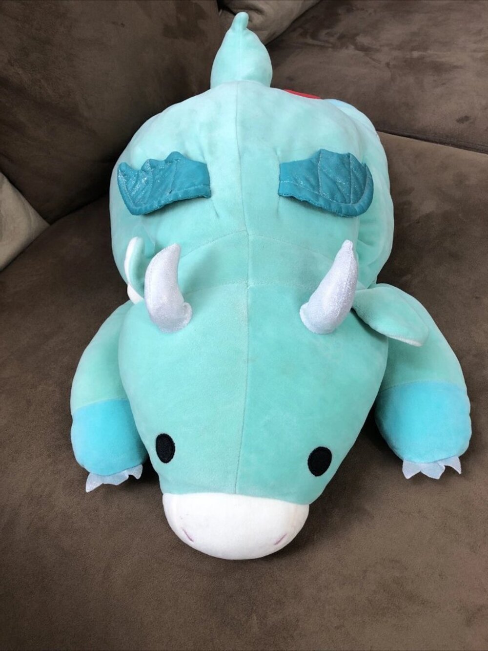 Squishmallows Hugmallows Teal Easter Dragon Miles